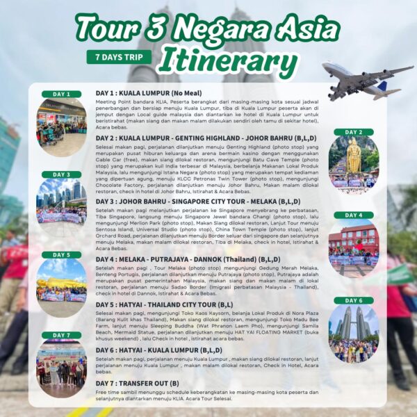 Tour 3 Negara Asia 7D6N - Gambar 3